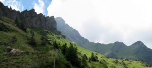 Blick auf den "Speer" Über diesen Grat sind wir hinauf!